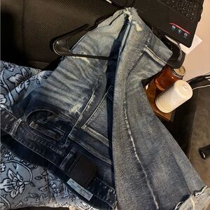 Men's smoke rise stacked denim